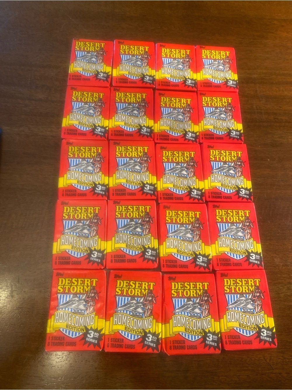 1991 Topps Desert Storm Homecoming Edition 3rd Series Wax Packs Lot of 20 Sealed